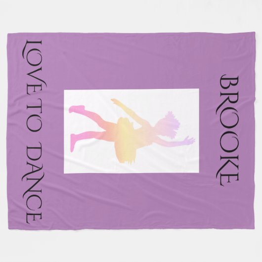 DANCE FLEECE BLANKET MET DOUANNAAM. (Voorkant (Horizontaal))