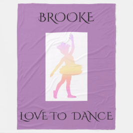 DANCE FLEECE BLANKET MET DOUANNAAM. DEKEN