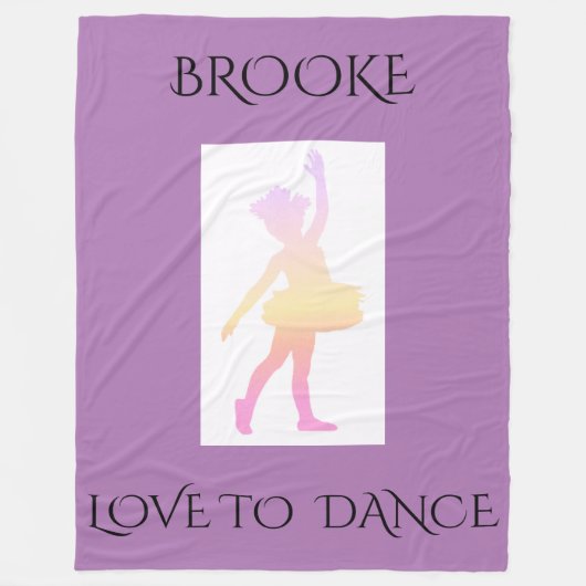 DANCE FLEECE BLANKET MET DOUANNAAM. DEKEN (Voorkant)