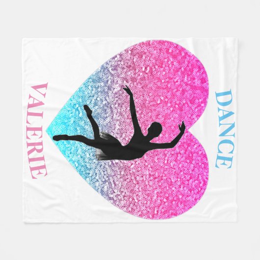 Dance Fleece Blanket w/ Persoonlijke naam (Voorkant (Horizontaal))