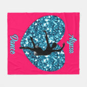 Dance Fleece Blanket w/ Persoonlijke naam (Voorkant (Horizontaal))