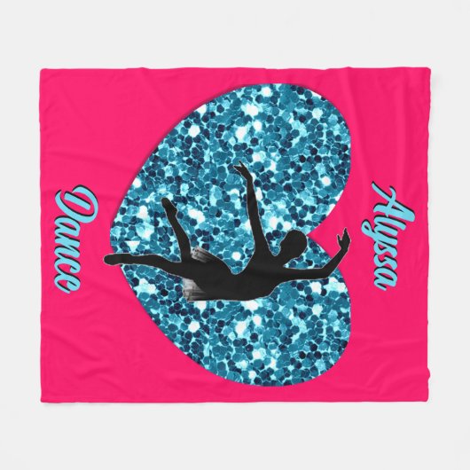 Dance Fleece Blanket w/ Persoonlijke naam (Voorkant (Horizontaal))