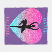 Dance Fleece Blanket w/ Persoonlijke naam (Voorkant (Horizontaal))