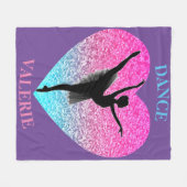 Dance Fleece Blanket w/ Persoonlijke naam (Voorkant (Horizontaal))