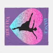 Dance Fleece Blanket w/ Persoonlijke naam Deken (Voorkant (Horizontaal))