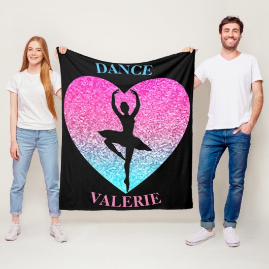 Dance Fleece Blanket w/ Persoonlijke naam Deken (In situ)