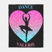 Dance Fleece Blanket w/ Persoonlijke naam Deken (Voorkant)