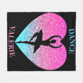 Dance Fleece Blanket w/ Persoonlijke naam Deken (Voorkant (Horizontaal))