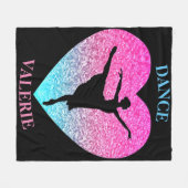 Dance Fleece Blanket w/ Persoonlijke naam Deken (Voorkant (Horizontaal))