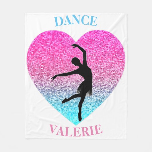 Dance Fleece Blanket w/ Persoonlijke naam Deken (Voorkant)