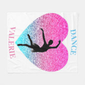 Dance Fleece Blanket w/ Persoonlijke naam Deken (Voorkant (Horizontaal))