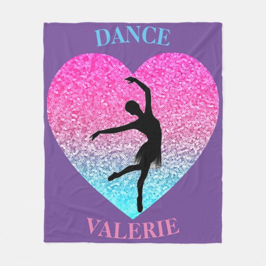 Dance Fleece Blanket w/ Persoonlijke naam Deken (Voorkant)