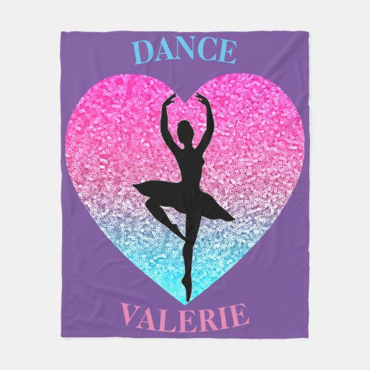 Dance Fleece Blanket w/ Persoonlijke naam Deken (Voorkant)