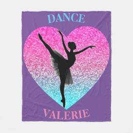 Dance Fleece Blanket w/ Persoonlijke naam Deken