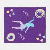 Dance fleece deken met hart en zeugen. (Voorkant (Horizontaal))