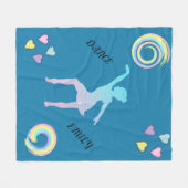 Dance fleece deken met hart en zeugen. (Voorkant (Horizontaal))