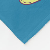 Dance fleece deken met hart en zeugen. (Hoek)