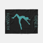 Dance fleece deken personaliseerde. (Voorkant (Horizontaal))