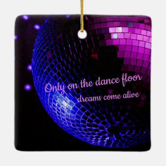 Dance Floor Disco Ball Keramisch Ornament (Achterkant)