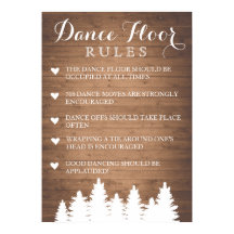 Dance Floor Rules bruiloft | Plezierteken pine
