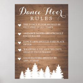 Dance Floor Rules bruiloft | Plezierteken pine Poster