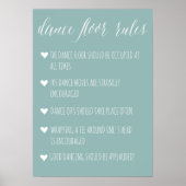 Dance Floor Rules-teken | Ontwerpen voor kleurpret Poster (Voorkant)