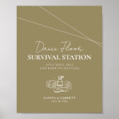 Dance Floor Survival Station Sign Poster (Voorkant)