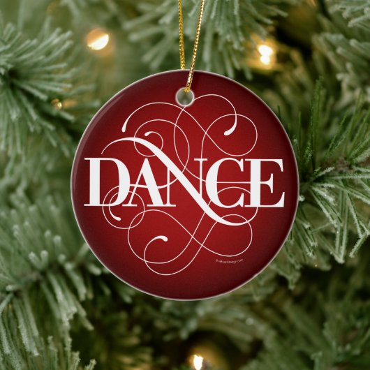 Dance Flourish Ceramic Ornament (Boom)