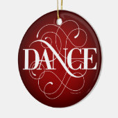 Dance Flourish Ceramic Ornament (Links)