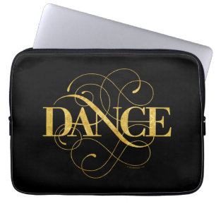 Dance Flourish (goud) Laptop Sleeve