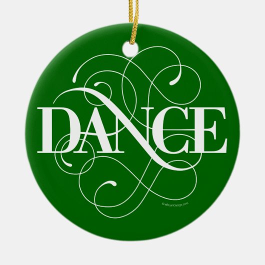 Dance Flourish Keramisch Ornament (Voorkant)