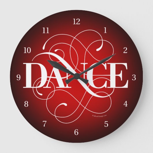 Dance Flourish Large Clock Grote Klok (Voorkant)