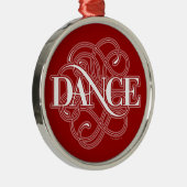 Dance Flourish Metalen Ornament (Rechts)