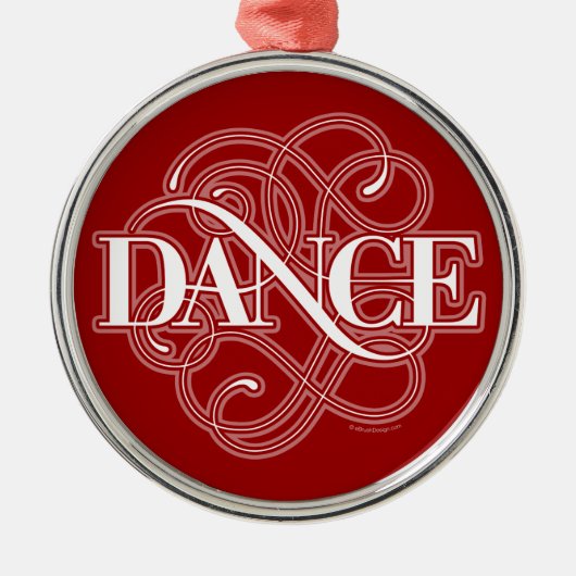 Dance Flourish Metalen Ornament (Voorkant)