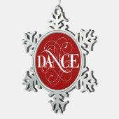 Dance Flourish Snowflake Pewter kerstversiering Tin Sneeuwvlok Ornament (Rechts)