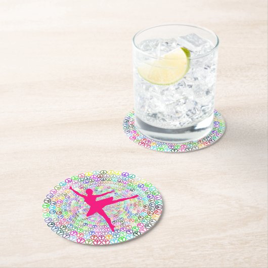 Dance for Peace Ronde Kartonnen Onderzetter (Insitu)