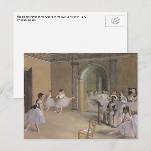 Dance Foyer bij de opera van Edgar Degas Briefkaart (Voorkant / Achterkant)