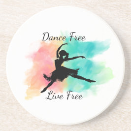 Dance Free Live Free Dance Keychain Zandsteen Onderzetter
