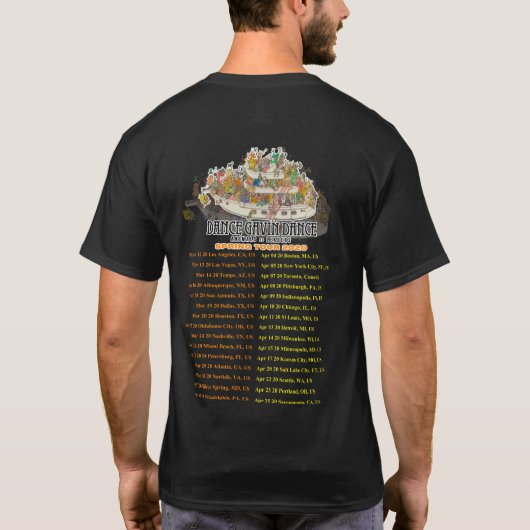 DANCE GAVIN DANCE ANIMALS LEIDERS - SPRINGTOUR T-SHIRT (Achterkant)