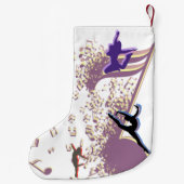 Dance Genres silhouettes en Music Kleine Kerstsok (Achterkant)