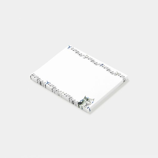 Dance Genres silhouettes en Music Post-It Notes (Schuin)