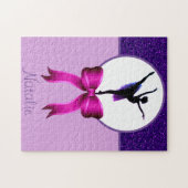 Dance Girls Glitter en Bow Paars Jigzaag Puzzle Legpuzzel (Horizontaal)