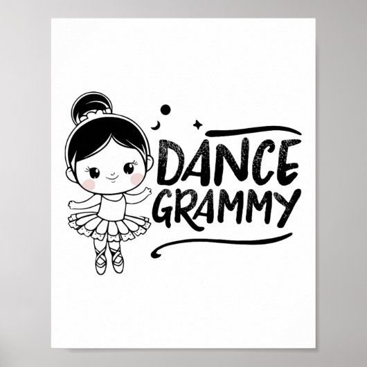 Dance Grammy Schattigee danser Kleindochter Kleink Poster (Voorkant)