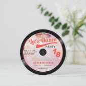 Dance  Groovy Roze Disco Ball 18e Verjaardag Kaart (Staand voorkant)