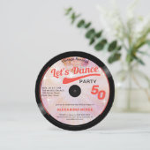 Dance Groovy Roze Disco Ball 50e Verjaardag Kaart (Staand voorkant)