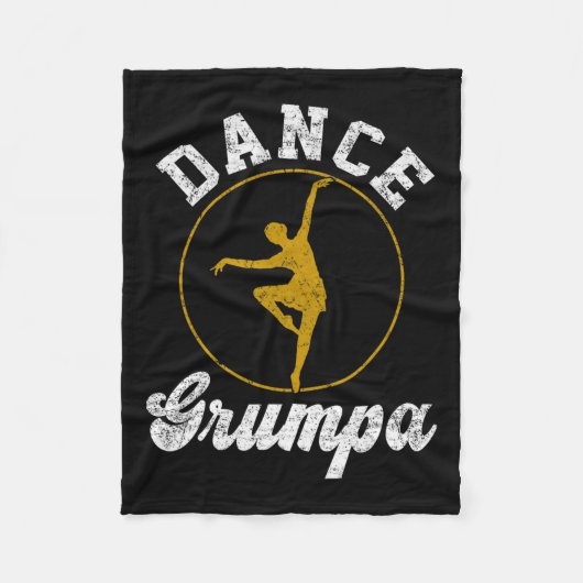 Dance Grumpa Dance Lover Fathers Day Fleece Deken (Voorkant)