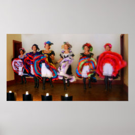 Dance Hall Girls in Old West Poster