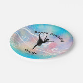 Dance Happy Birthday Ballerina Swirl Paper Bord (Gekanteld)
