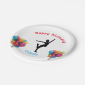 Dance Happy Birthday Ballons Papieren Borden Papieren Bordje (Gekanteld)