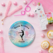 Dance Happy Birthday Custom Swirl Paper Bord (Feest)